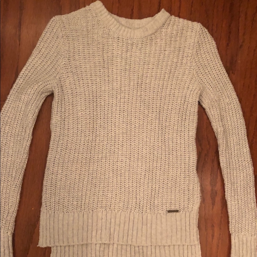 Gray cable knit A&F sweater